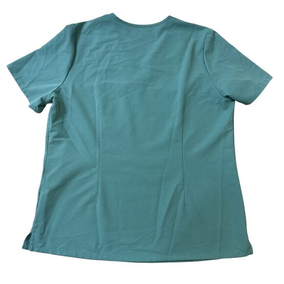 FIGS Technical Collection Women's sz XL Green V-Neck Top Pocket Scrubs FW1000 - Picture 2 of 10